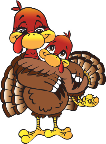 Momma And Baby Turkey Stock Illustration - Download Image Now - Animal,  Bird, Cartoon - iStock