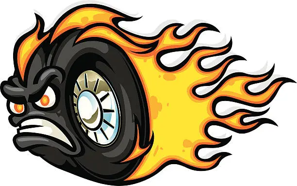 Vector illustration of angry tread