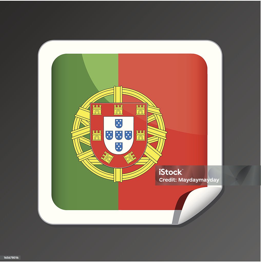 Ícone de bandeira Portugal - Vetor de Bandeira royalty-free