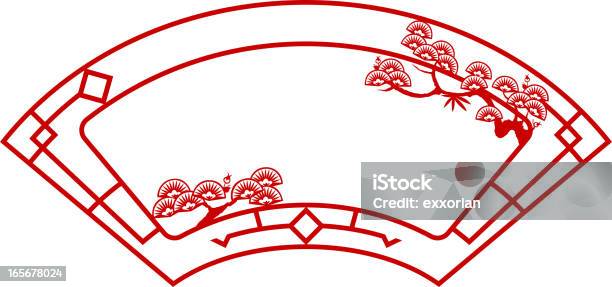 오리엔털 프페임 부채 모양에 대한 스톡 벡터 아트 및 기타 이미지 - 부채 모양, 중국 문화, 동아시아 문화