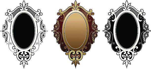 ilustrações, clipart, desenhos animados e ícones de ornado dizeres painel e pergaminhos - art nouveau classic backgrounds frame