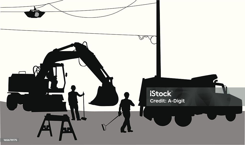 StreetConstruction - clipart vectoriel de Camion-benne libre de droits