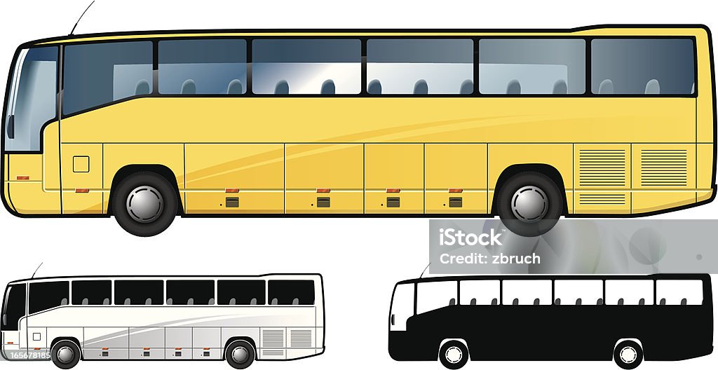 Autobus - Grafika wektorowa royalty-free (Z boku)