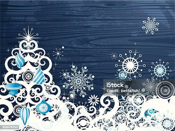 冬の背景 - クリスマスツリーの星のベクターアート素材や画像を多数ご用意 - クリスマスツリーの星, お祝い, イラストレーション