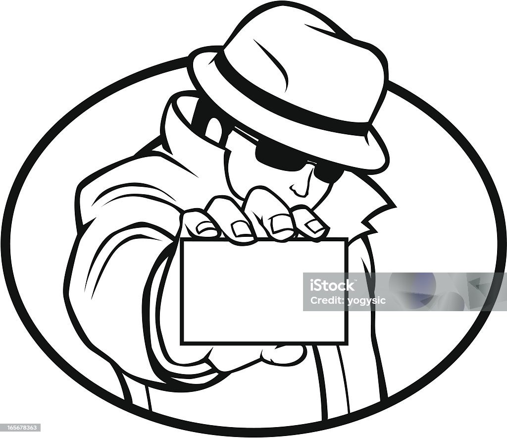 Detective mostrar tarjeta de negocios - arte vectorial de Misterio libre de derechos