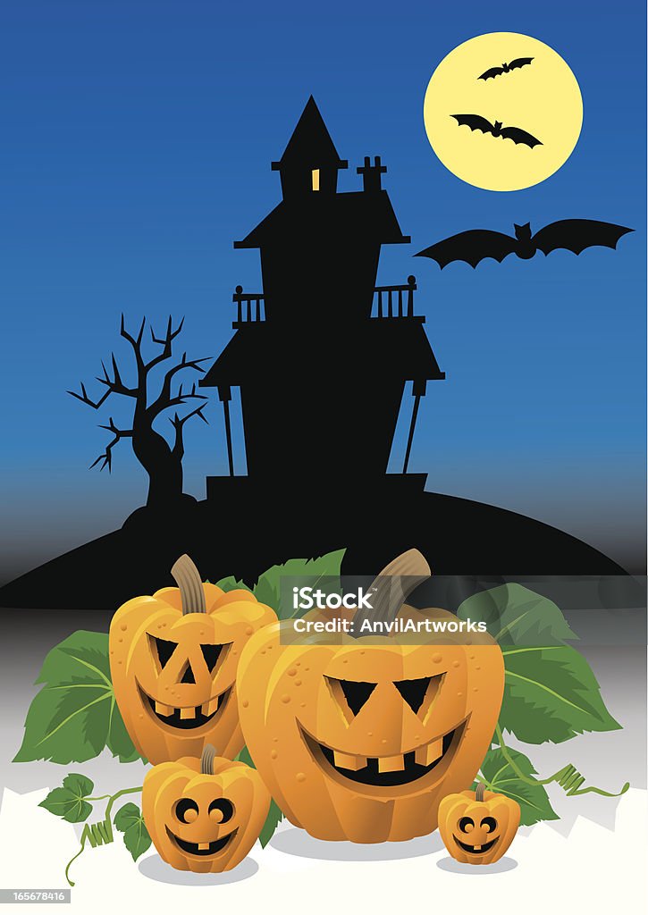 - dessus de citrouilles pour Halloween - clipart vectoriel de Aliments et boissons libre de droits