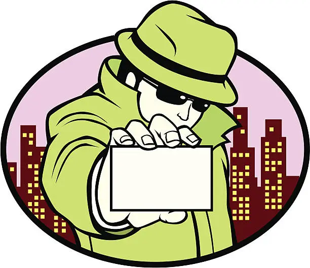 Vector illustration of Detective Business Card