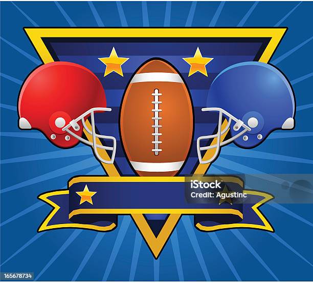 Emblème De Léquipe De Football Américain Vecteurs libres de droits et plus d'images vectorielles de Armoiries - Armoiries, Balle ou ballon, Ballon de football américain