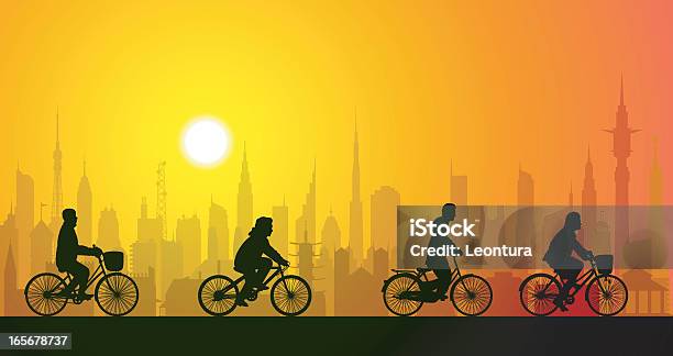 Ciclismo - Arte vetorial de stock e mais imagens de Pessoas - Pessoas, Adulto, Ao Ar Livre