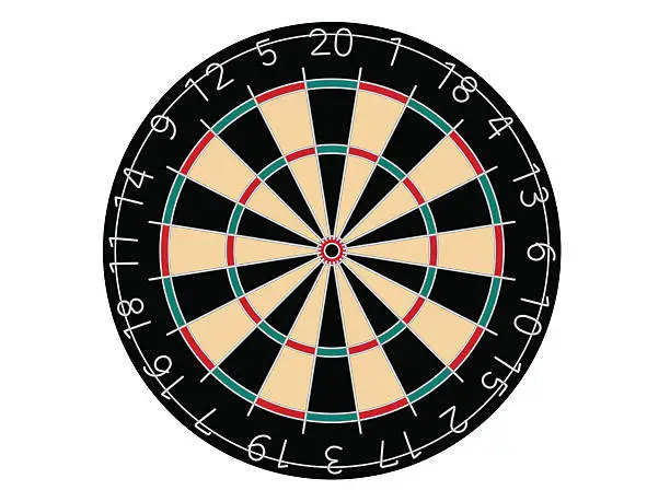 Vector illustration of Vector Dartboard