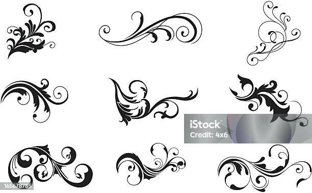 Closeup Di Un Motivo Floreale - Immagini vettoriali stock e altre immagini di Arte decorativa - Arte decorativa, Clip art, Close-up