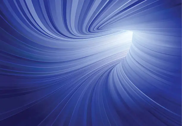 Vector illustration of Blue Tunnel