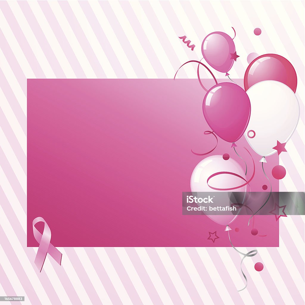 Pink ribbon-Karte - Lizenzfrei Band Vektorgrafik