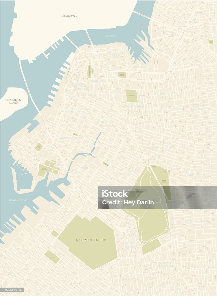 Brooklyn carte (nord-ouest - clipart vectoriel de Carte libre de droits