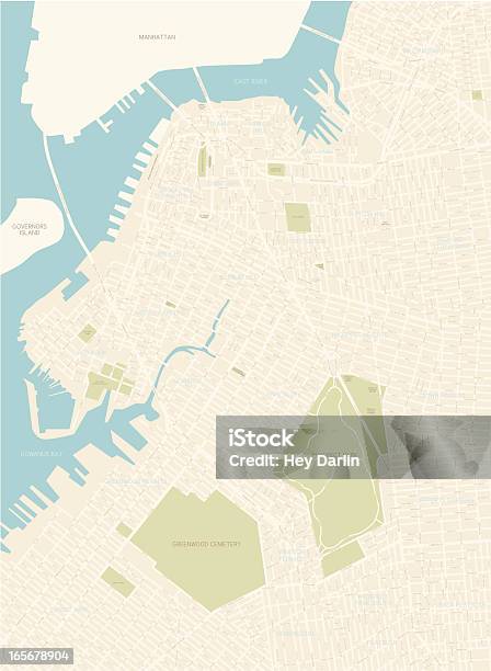 Brooklyn Carte Nordouest Vecteurs libres de droits et plus d'images vectorielles de Carte - Carte, Brooklyn - New York, New York City