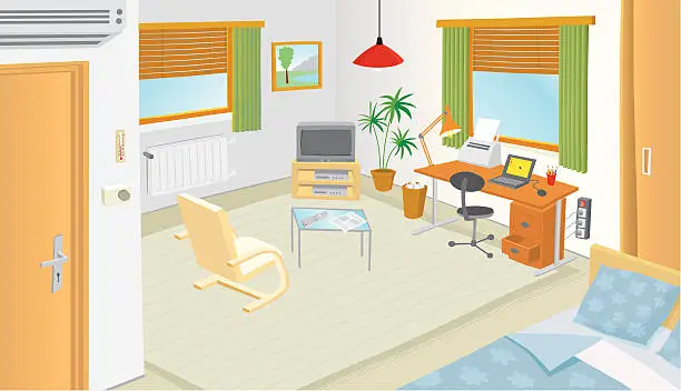 Vector illustration of Living room