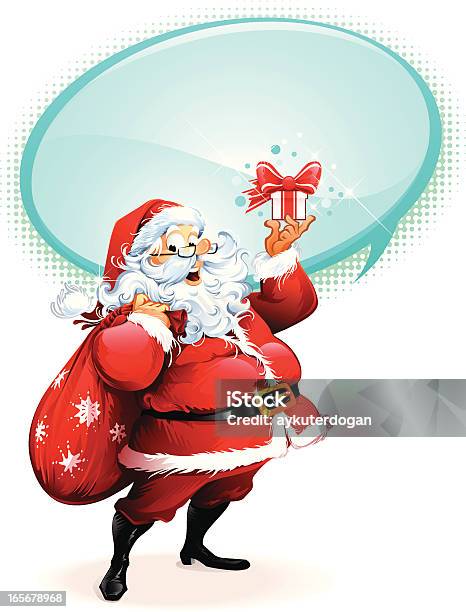 Ilustración de Santa Noel y más Vectores Libres de Derechos de Caja de regalo - Caja de regalo, Celebración - Acontecimiento, Delante de
