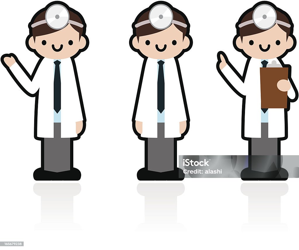 Cute Icon Set: Professional Doctor Giving A Good Advice Cute Icon Set: Professional Doctor Giving A Good Advice. Cute stock vector
