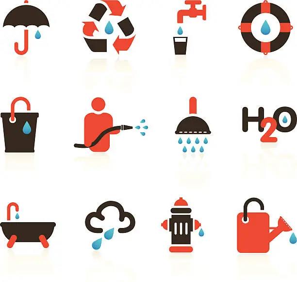 Vector illustration of Water Drop Icons