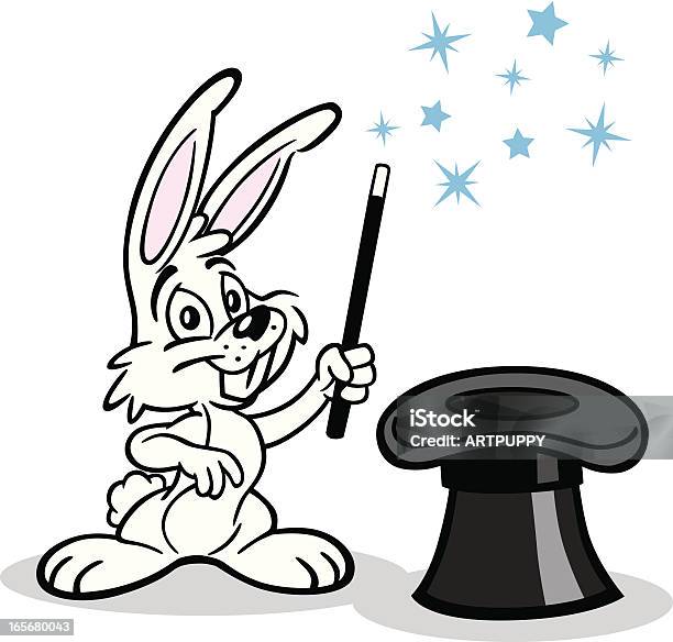 Rabbit Magician Stock Illustration - Download Image Now - Animal, Arts Culture and Entertainment, Baby Rabbit