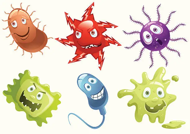 Vector illustration of bacteria