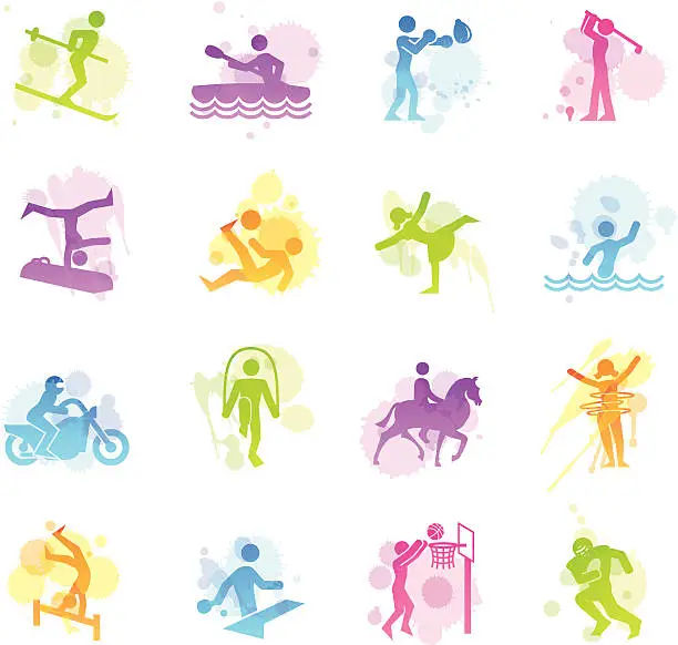Vector illustration of Stains Icons - Sports