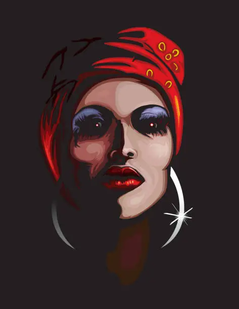 Vector illustration of Gypsy Woman
