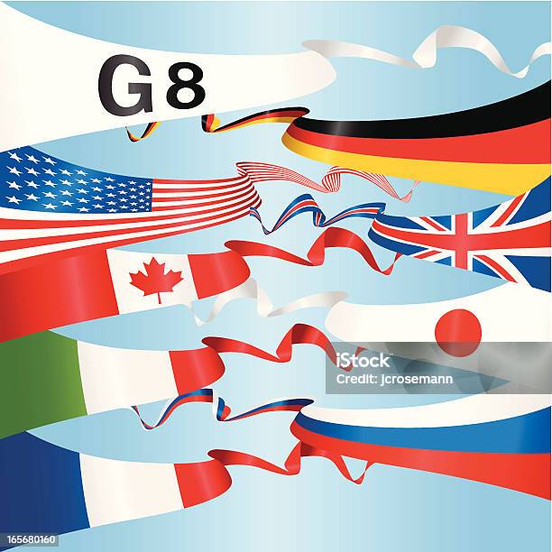 G8 National Banners Stock Illustration - Download Image Now - Belt, British Flag, Bulgaria