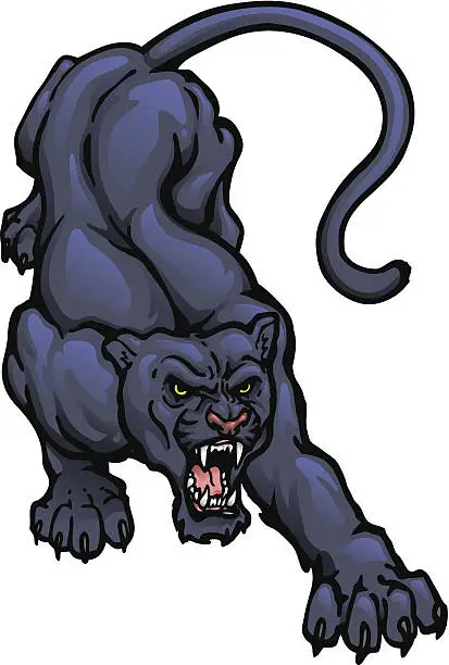 Vector illustration of Panther Crouch