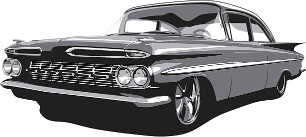 вектор 1959 импала - low rider stock illustrations