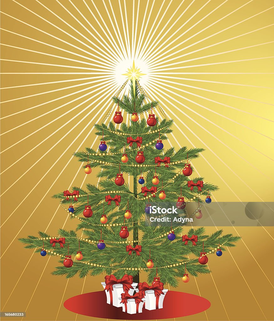 Árbol de navidad - arte vectorial de Adorno de navidad libre de derechos