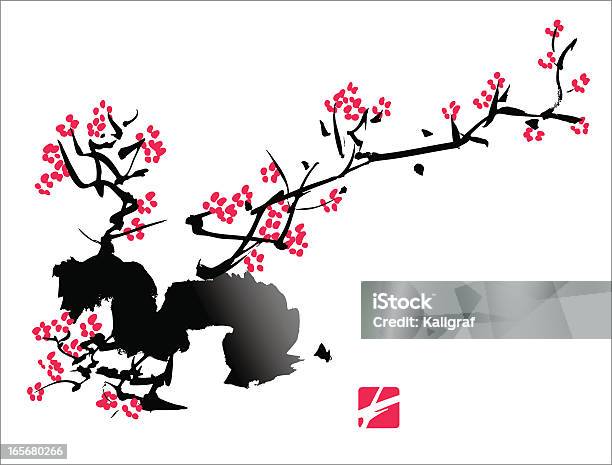 Plum Blossom Gemälde Stock Vektor Art und mehr Bilder von Ast - Pflanzenbestandteil - Ast - Pflanzenbestandteil, Baum, Baumblüte