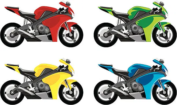Vector illustration of Motorcycle