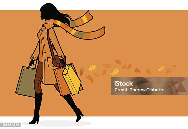 Vetores de Outono De Compras e mais imagens de Outono - Outono, Comércio - Consumismo, Fazer Compras