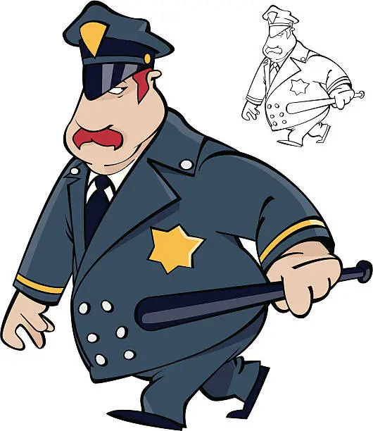 Vector illustration of Policeman