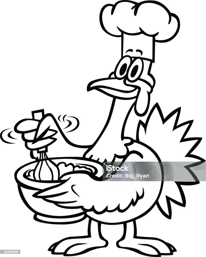 Turquie chef Contour - clipart vectoriel de Aliments et boissons libre de droits