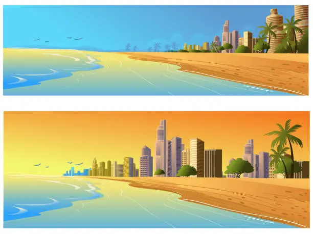 Vector illustration of Beautiful City Background/Banners