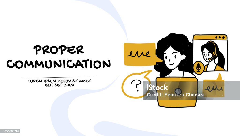 Customer Support Communication Customer Service Support And Proper Communication Stock Illustration ...