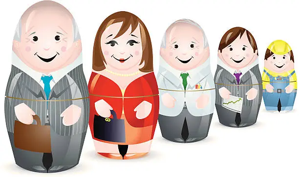 Vector illustration of Business workforce Team