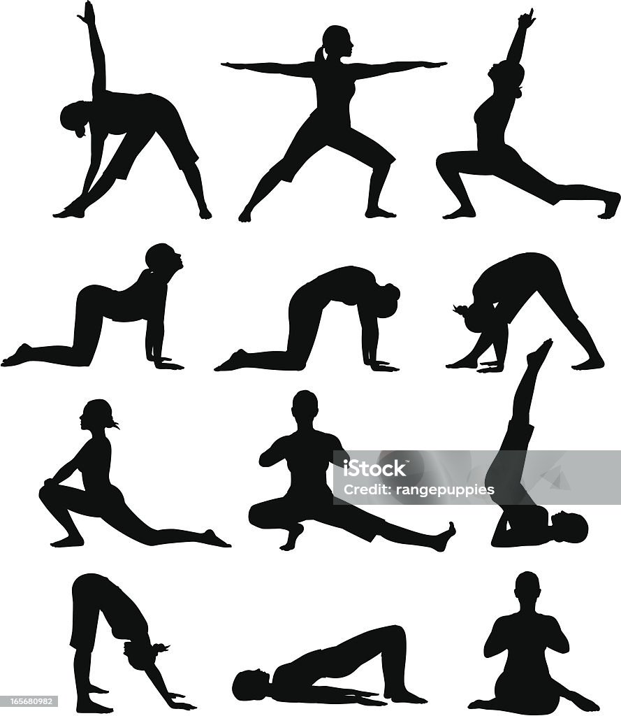 Yoga Woman - Lizenzfrei Flexibilität Vektorgrafik