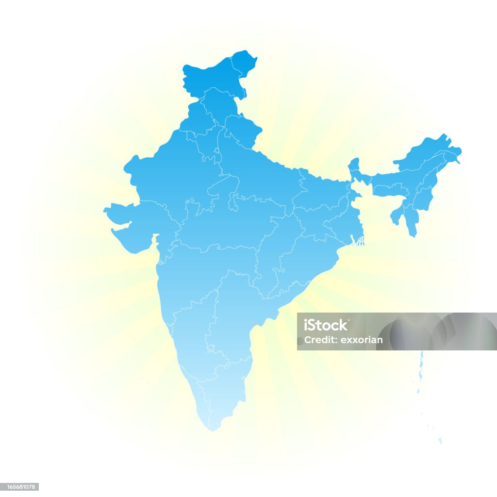 Carte de l'Inde - clipart vectoriel de Abstrait libre de droits