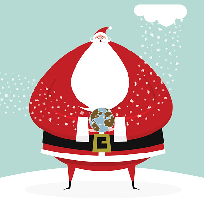 Santa Claus with the world. Please see some similar pictures in my lightboxs: