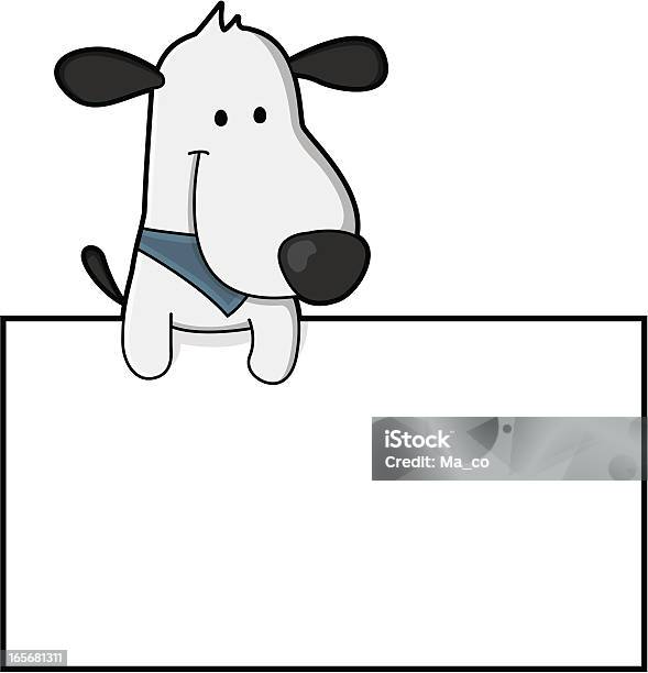 Dog With Blank Sign Stock Illustration - Download Image Now - Animal, Animal Body Part, Animal Themes