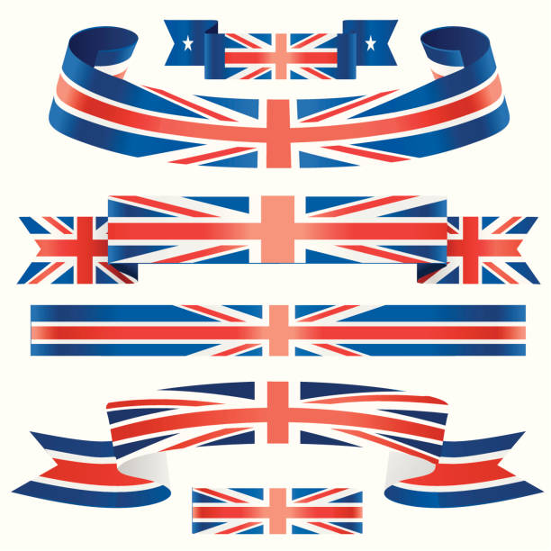 ilustraciones, imágenes clip art, dibujos animados e iconos de stock de banderas británicas - british flag flag british culture old fashioned