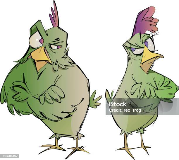 En Colère Poulets Vecteurs libres de droits et plus d'images vectorielles de Bétail - Bétail, Caricature, Colère