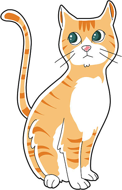 44 Cartoon Cat Sitting On The Floor Illustrations & Clip Art - iStock
