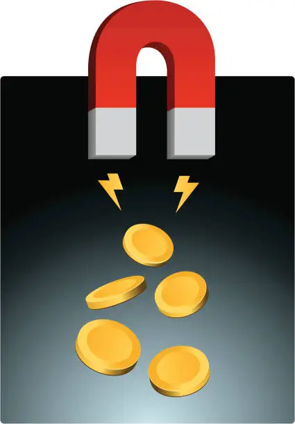 Vector illustration of Money Magnet