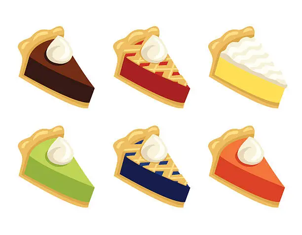 Vector illustration of Pie Variety