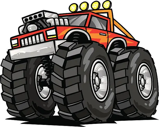 Vector illustration of monster truck