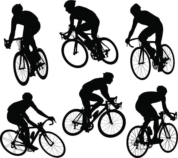 Bicycle Racers Bicycle Racers racing bicycle stock illustrations